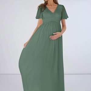 Floor-Length Maternity Bridesmaid Dress